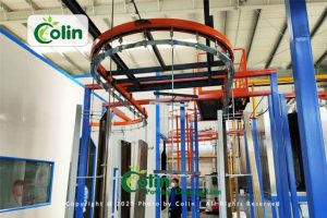 automatic spray powder coating line