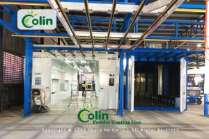 compact powder coating line