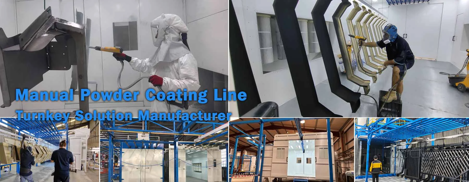 manual powder coating line