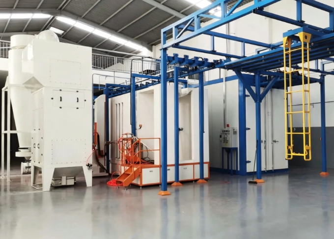 Flexible, semi-automatic powder coating line ensures precision, coverage, durability