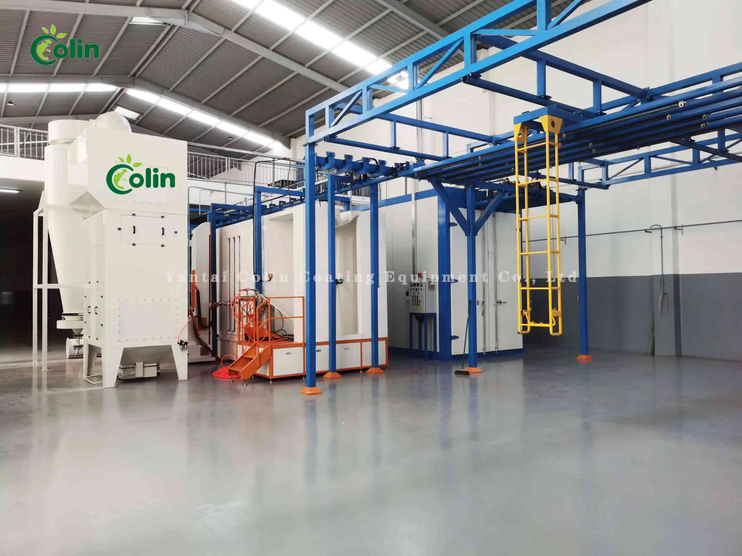 Automatic aluminum profile powder coating line with overhead conveyor system